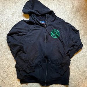Black zip up KCMO hoodie from Bunker Men’s Large